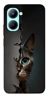 Чохол на Realme C33 Кіт-підглядач v2 фото 1 з 1
