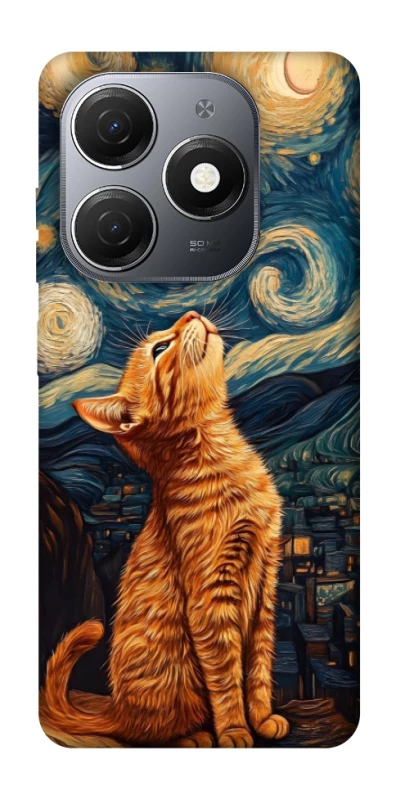 Чохол на TECNO Spark 20 van gogh cat фото 1 з 1