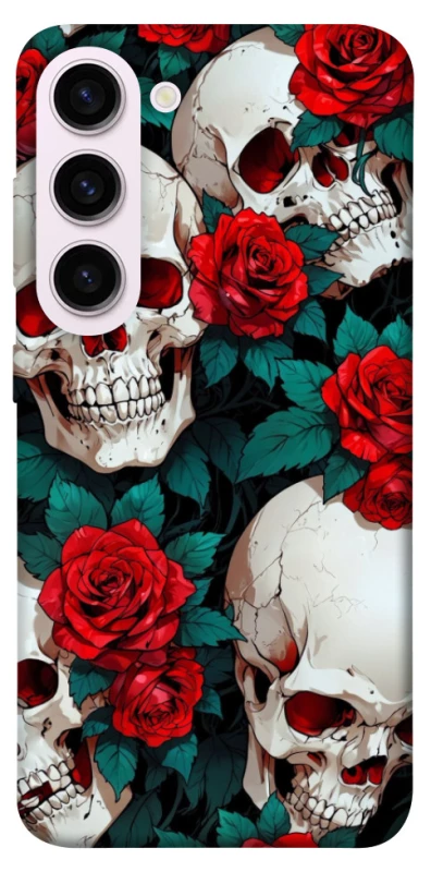 Чохол на Samsung Galaxy S23+ skull and rose фото 1 з 1