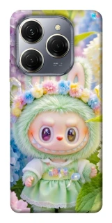 Чехол на TECNO Spark 20 Pro Labubu & Flowers ver.2 фото 1 из 1