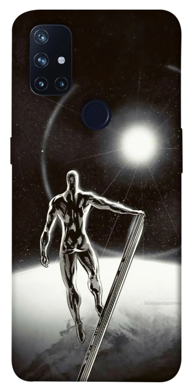 Чехол на OnePlus Nord N10 5G Серебряный сёрфер фото 1 из 1