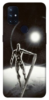 Чехол на OnePlus Nord N10 5G Серебряный сёрфер фото 1 из 1