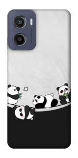 Чехол на Motorola Moto E15 Four pandas фото 1 из 1