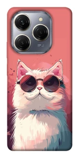 Чохол на TECNO Spark 20 Pro Сat with glasses фото 1 з 1