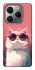 Чехол на TECNO Spark 20 Pro Сat with glasses фото 1 из 1