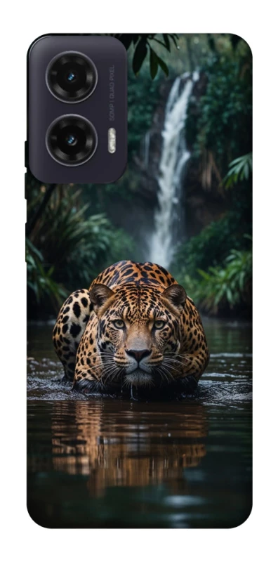 Чохол на Motorola Moto G35 Leopard in water фото 1 з 1