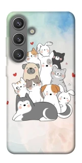 Чехол на Samsung Galaxy S24 FE Funny Pets ver.2 фото 1 из 1
