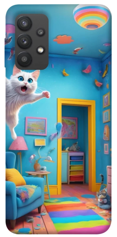 Чохол на Samsung Galaxy A32 (A325F) 4G crazy cat фото 1 з 1