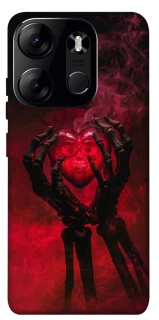 Чехол на Tecno Spark Go 2023 Heart in the hands of a skeleton фото 1 из 1