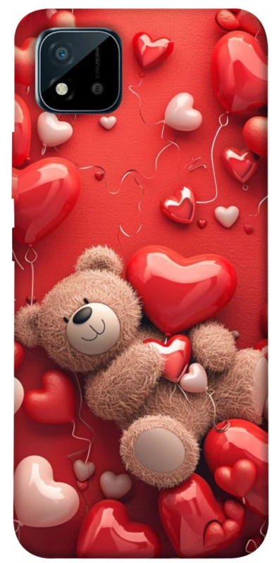 Чехол на Realme C20 bear in hearts фото 1 из 1