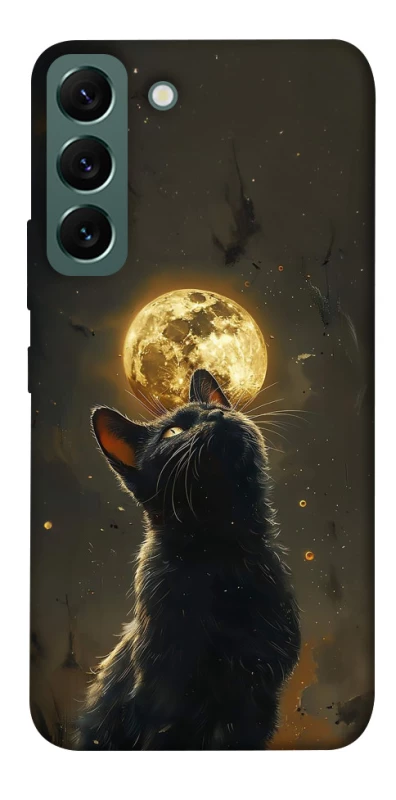 Чехол на Samsung Galaxy S22 Кот под луной v2 фото 1 из 1