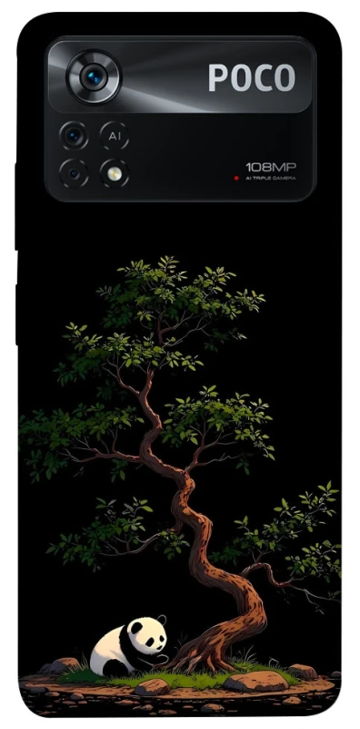 Чехол на Xiaomi Poco X4 Pro 5G Panda and tree фото 1 из 1
