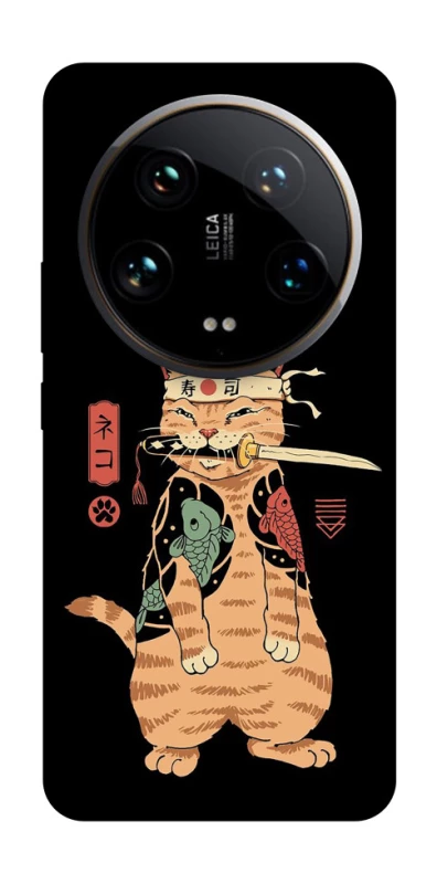 Чохол на Xiaomi 14 Ultra Кіт-самурай фото 1 з 1