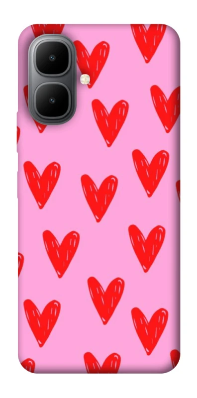 Чехол на Infinix Smart 10 Red hearts 2 фото 1 из 1