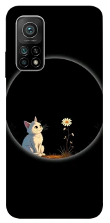 Чехол на Xiaomi Mi 10T Cat and flower фото 1 из 1