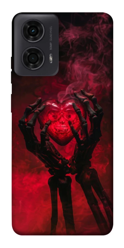 Чохол на Motorola Moto G24 Heart in the hands of a skeleton фото 1 з 1