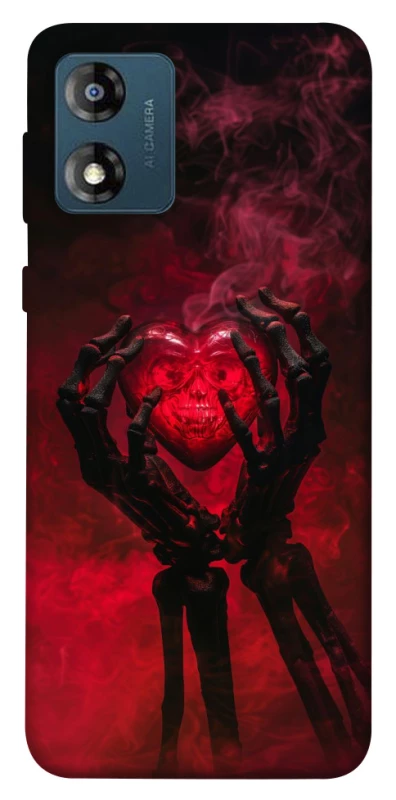 Чохол на Motorola Moto E13 Heart in the hands of a skeleton фото 1 з 1