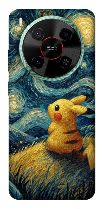 Чохол на ZTE Nubia V70 Max Pikachu and Van Gogh фото 1 з 1