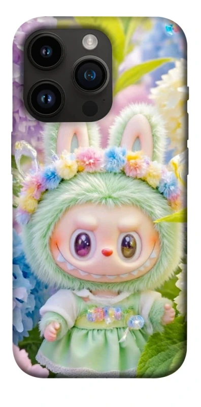 Чохол на Apple iPhone 14 Pro (6.1") Labubu & Flowers ver.2 фото 1 з 1