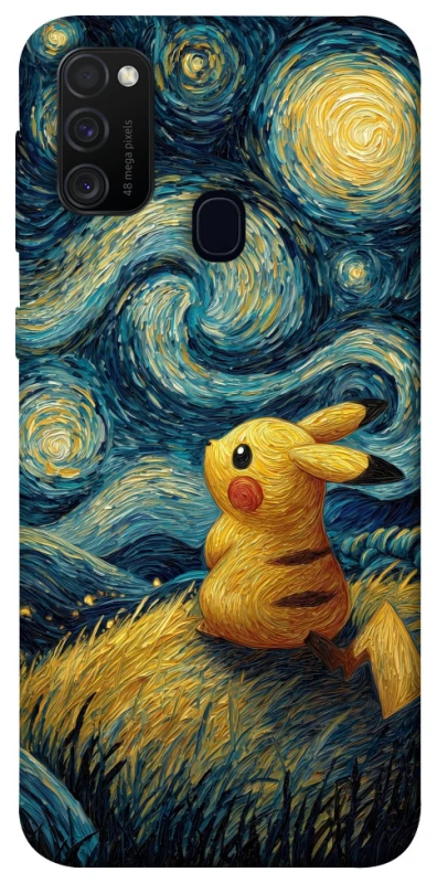 Чохол на Samsung Galaxy M21 Pikachu and Van Gogh фото 1 з 1