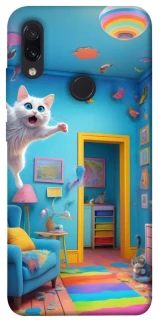 Чехол на Xiaomi Redmi Note 7 / Note 7 Pro / Note 7s crazy cat фото 1 из 1