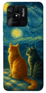 Чехол на Xiaomi Redmi 10C Cats under the stars фото 1 из 1