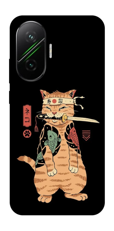 Чехол на Xiaomi Poco F7 Кот-самурай фото 1 из 1