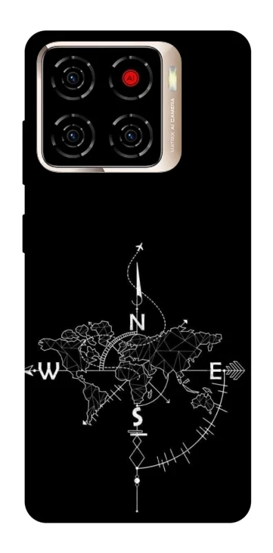 Чохол на ZTE Blade A56 Travel Map фото 1 з 1