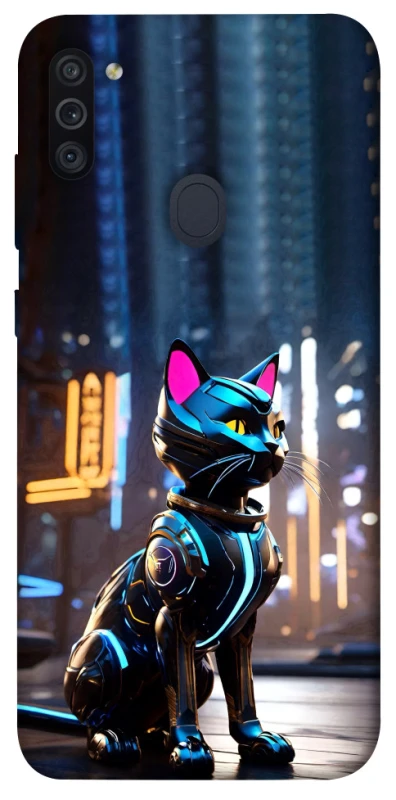 Чохол на Samsung Galaxy M11 Cyber cat фото 1 з 1