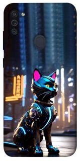 Чехол на Samsung Galaxy M11 Cyber cat фото 1 из 1