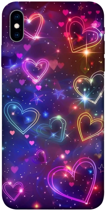 Чохол на Apple iPhone X (5.8") Drawn hearts фото 1 з 1