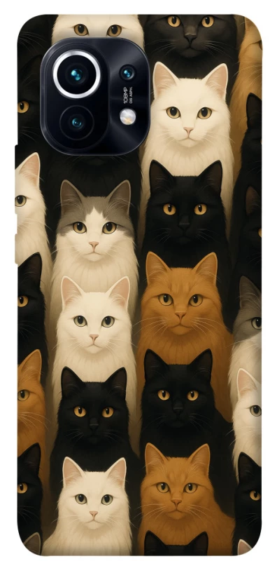 Чехол на Xiaomi Mi 11 Colorful Cat Collage фото 1 Чехол на Xiaomi Mi 11 Colorful Cat Collage фото 1 из 1