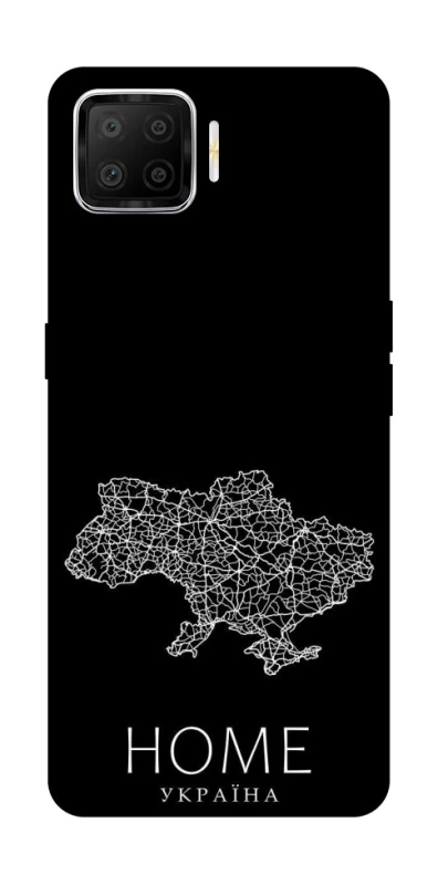 Чехол на Oppo A73 (2017) Ukraine black map фото 1 из 1