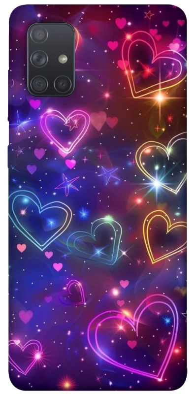 Чохол на Samsung Galaxy A71 Drawn hearts фото 1 з 1