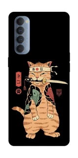 Чохол на Oppo Reno 4 Pro Кіт-самурай фото 1 з 1