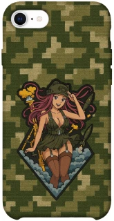 Чехол на Apple iPhone SE (2020) Military Waifu фото 1 из 1