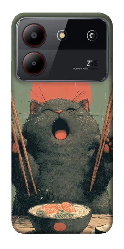 Чохол на ZTE Blade A54 4G Hungry Cat фото 1 з 1