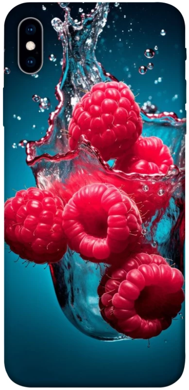 Чохол на Apple iPhone XS Max (6.5") Малинка у воді фото 1 з 1