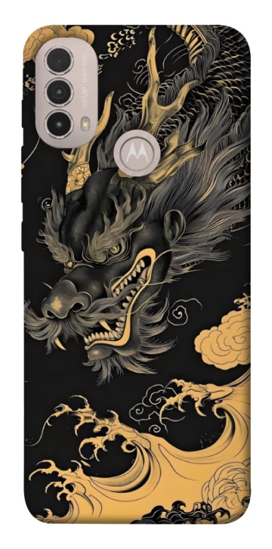 Чохол на Motorola Moto E40 gold dragon фото 1 з 1