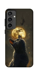 Чехол на Samsung Galaxy S24 FE Кот под луной v2 фото 1 из 1