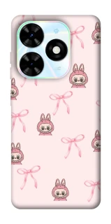 Чохол на TECNO Spark Go 2024 Pink bows and Labubus фото 1 з 1