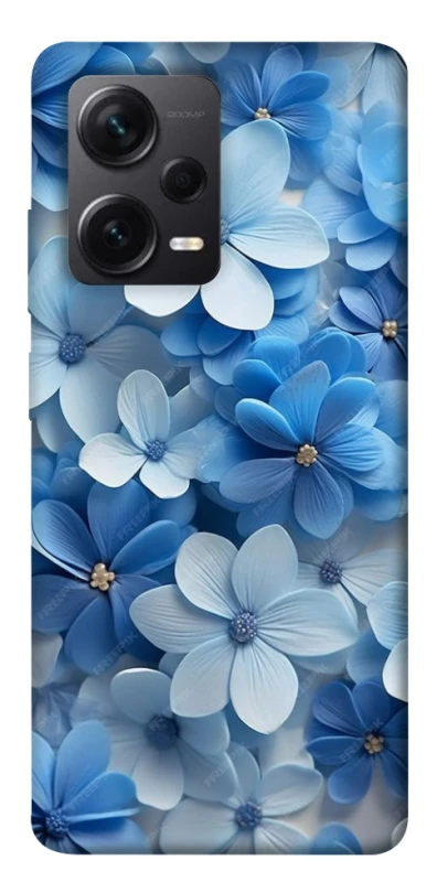 Чехол на Xiaomi Redmi Note 12 Pro+ 5G Синие цветы фото 1 из 1