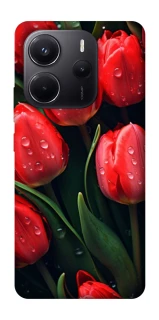 Чохол на Xiaomi Redmi Note 14 5G Червоні тюльпани фото 1 Чохол на Xiaomi Redmi Note 14 5G Червоні тюльпани фото 1 з 1