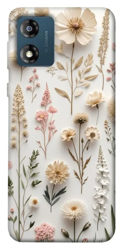 Чехол на Motorola Moto E13 Floral design ver.1 фото 1 из 1