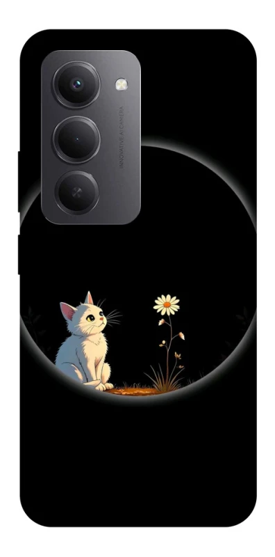 Чохол на Xiaomi Redmi 15 (Global) Cat and flower фото 1 з 1