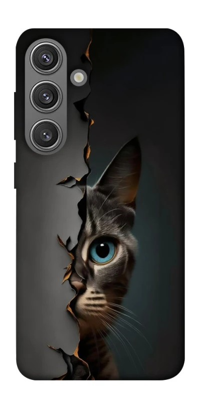 Чехол на Samsung Galaxy S24 Кот-подглядыватель v2 фото 1 из 1