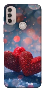 Чехол на Motorola Moto E40 Red hearts фото 1 из 1