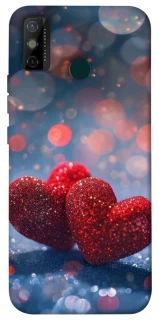 Чехол на TECNO Spark 6 Go Red hearts фото 1 из 1