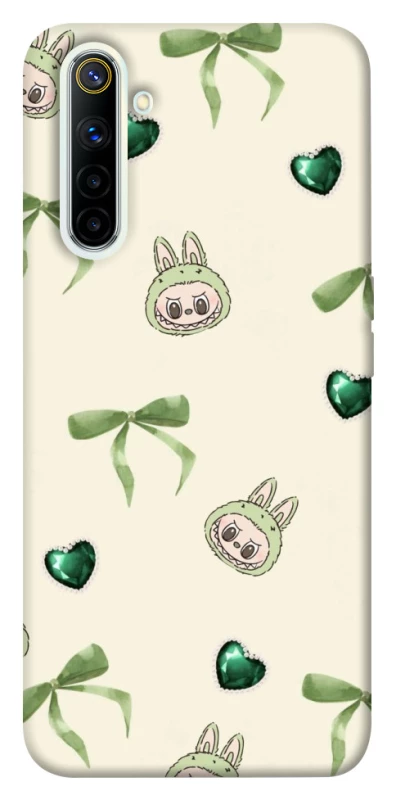 Чехол на Realme 6 Labubu Green Heart фото 1 из 1