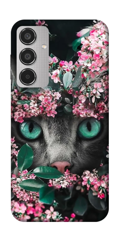 Чехол на Samsung Galaxy M35 Кот в цветах фото 1 из 1